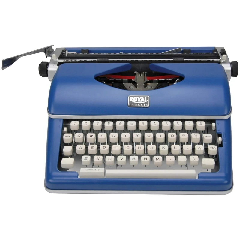 Royal 79106B Classic Manual Typewriter (Blue) - Image 1