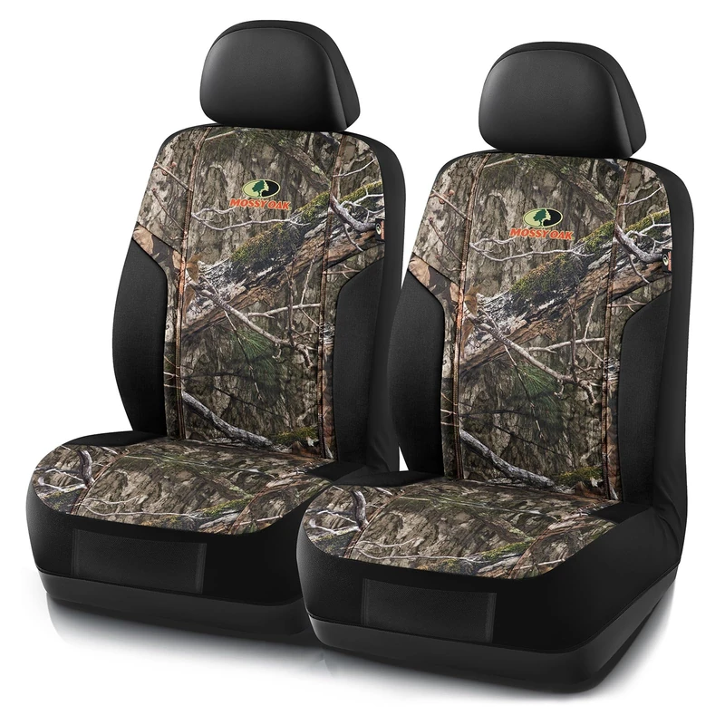 Mossy Oak Low Back Camo Seat Covers, Airbag Compatible, Universial Fit, Fit Most Bucket Seats - Made with Premium Rip-Stop Oxford Fabric - Official Licensed Product - Image 1