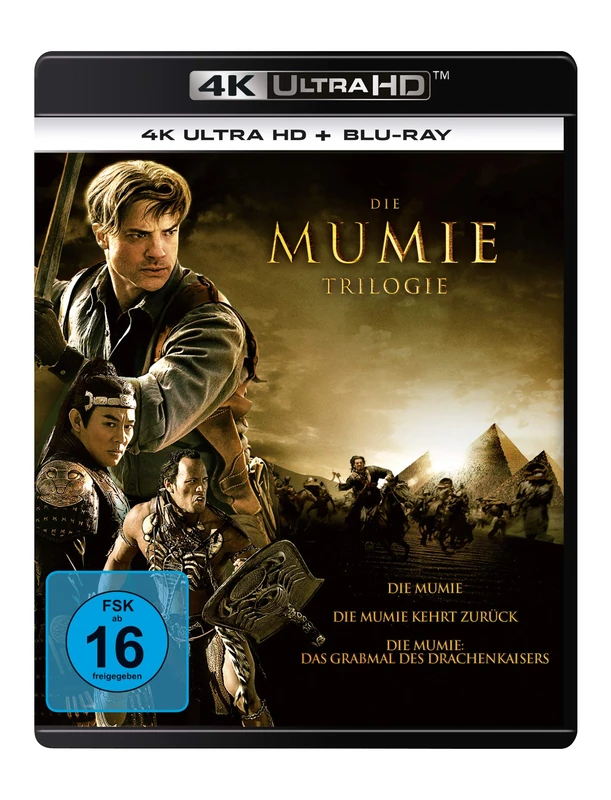 Die Mumie Trilogie - Die Mumie / Die Mumie kehrt zurück / Die Mumie: Das Grabmal des Drachenkaisers (3 4K Ultra HD) (+ 3 Blu-rays)