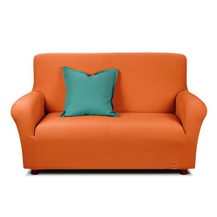 Caleffi Magic Stretch Sofa Cover, Cotton, Orange, 1 Seat, 55634