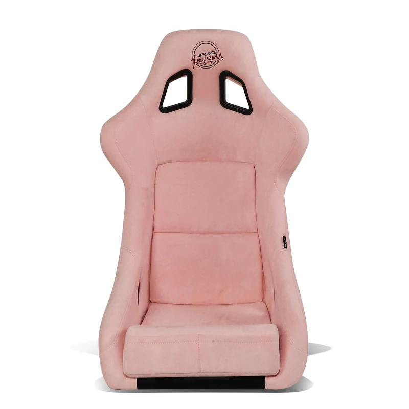 NRG Innovations NRG-FRP-302PK-PRISMA Universal Fixed Back Bucket Racing Seat for 6-Point Harnesses, Size L, Pink Seat Cover