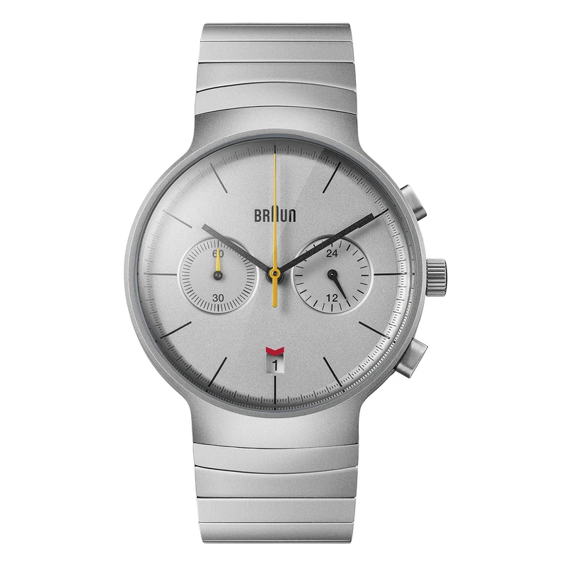 Braun Men BN0265SLBTG Chronograph Watch - 40mm Steel, Date, 3ATM