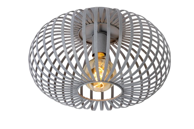 LUCIDE Manuela - Flush Ceiling Light - Ø 39,5 cm - 1xE27 - Grey
