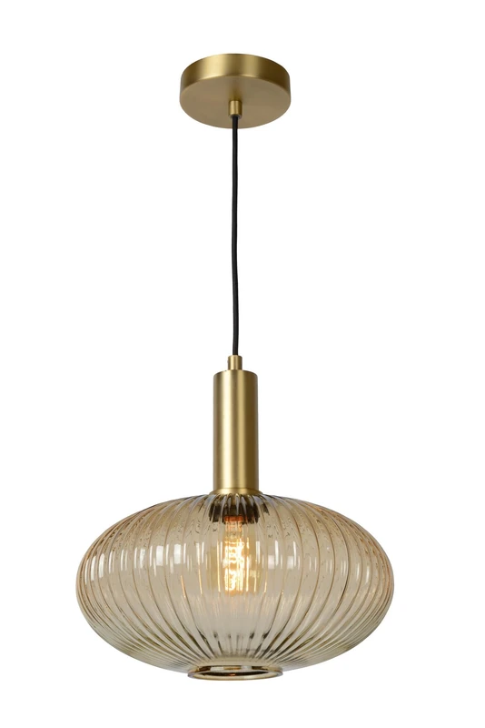LUCIDE MALOTO - Pendant Light - Ø 30 cm - 1xE27 - Amber