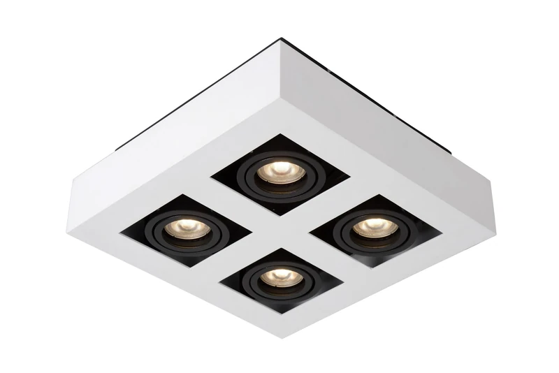 LUCIDE XIRAX - Ceiling Spotlight - LED Dim to Warm - GU10-4x5W 2200K/3000K - White