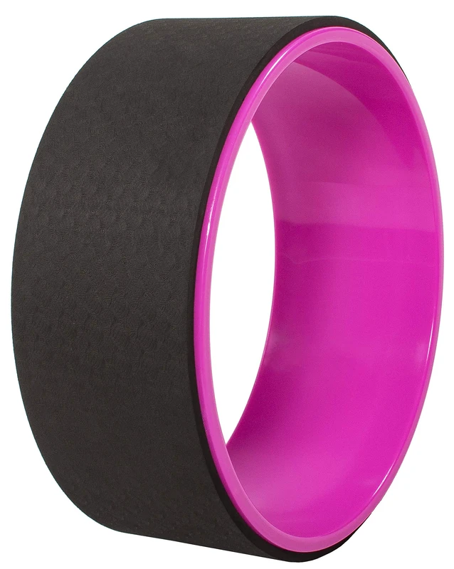Signature Fitness BalanceFrom Yoga Wheel, Pink, 12cm Wide, 30cm Diameter, 300kg Capacity, Sweat-Proof, Ideal for Posture & Back Pain Relief, 2-Year Warranty