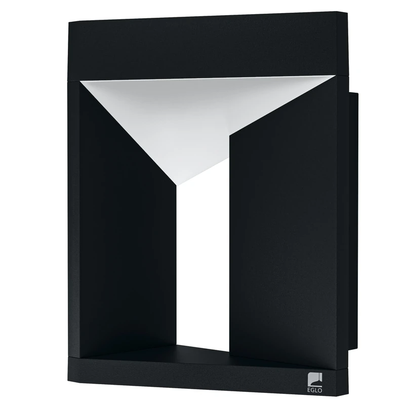 EGLO Nembro LED Outdoor Wall Light 1 Bulb Modern LED Wall Light Cast Aluminium in Black and White Plastic LED Outdoor Lamp Warm White IP44