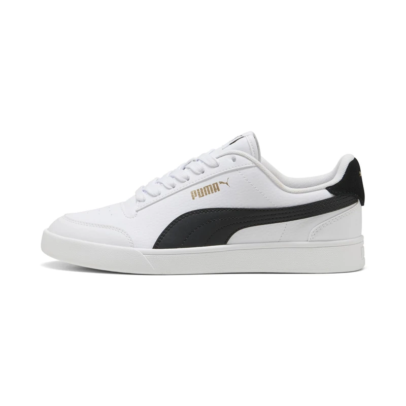 PUMA Shuffle Unisex Sneakers - White/Black/Gold - 10.5 UK - Image 1