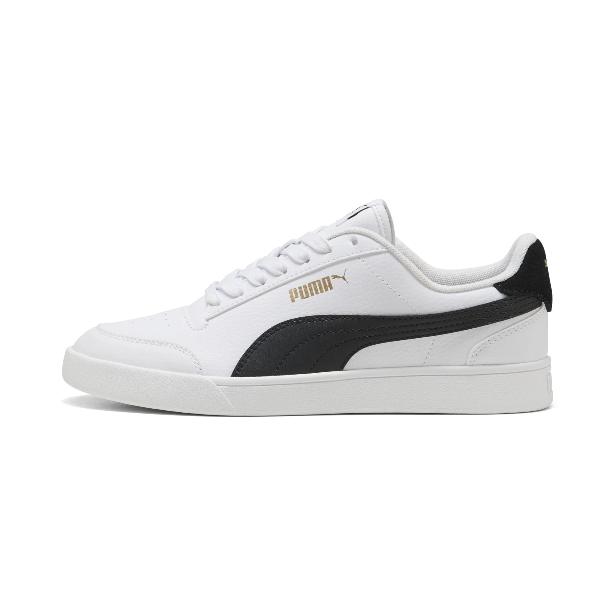 Puma Shuffle Unisex Sneakers, Puma White Puma Black Puma Team Gold, 12 UK