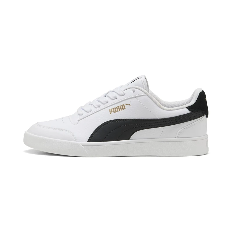 Puma Shuffle Unisex Sneakers, Puma White Puma Black Puma Team Gold, 4 UK