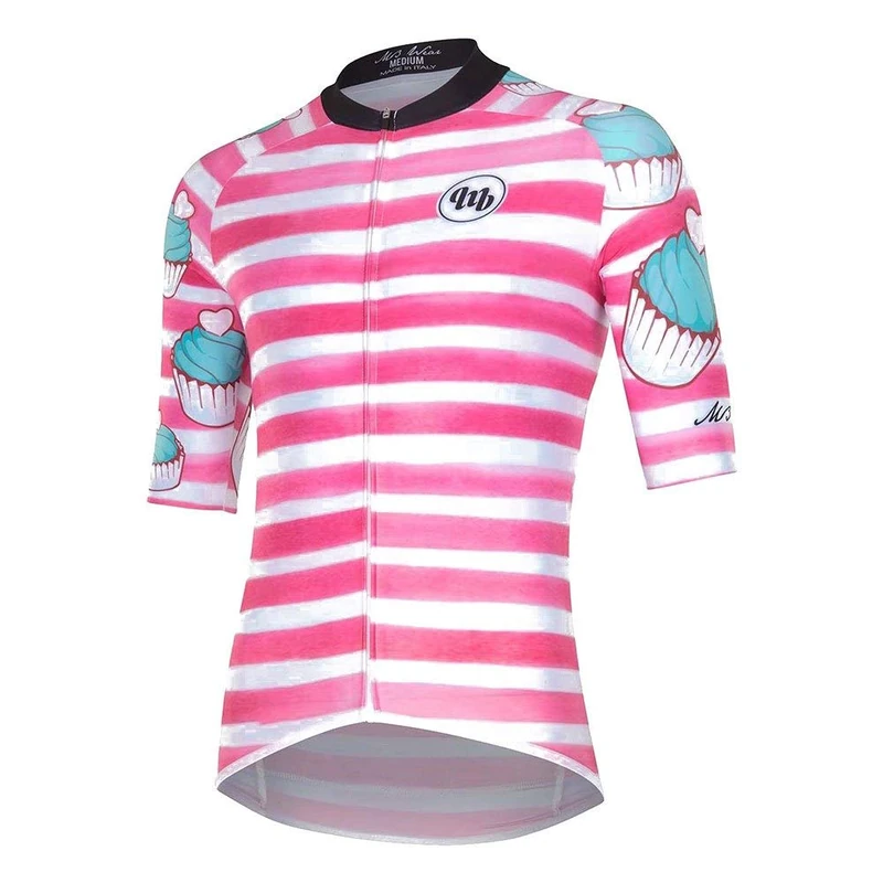 MB Wear Unisex Adult Pastry Shirt, Pink/White/Turquoise Blue, FR (Manufacturer's Size: XL) - Image 1
