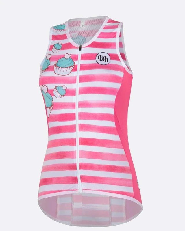 MB Wear Pastry Unisex Adult Swimsuit, Pink/White/Turquoise Blue, FR: S (Manufacturer's Size: S). - Image 1