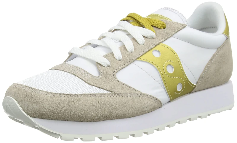 Saucony Womens Jazz Original Vintage Sneaker, White Gold, 7 UK