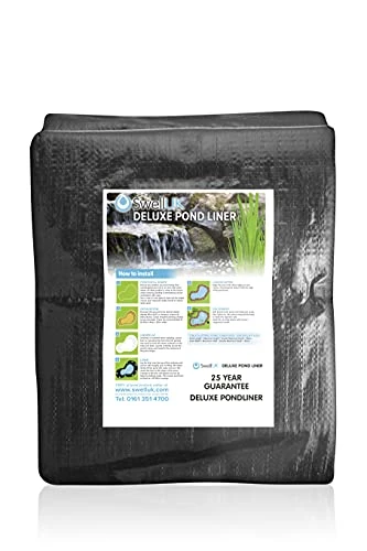 Swell UK 7m x 8m Pond Liner | 25 Year Guarantee | HDPE | UV Resistant | Garden Fish Ponds