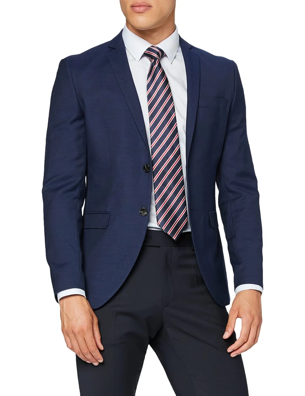 JACK & JONES Male Single Breasted Blazer JPRSOLARIS Super Slim Fit Blazer, Dark Navy, 48