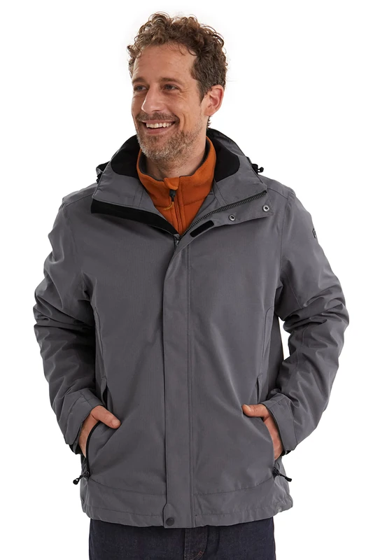 Killtec Xenios Functional Zip-off Jacket - Anthracite, Large
