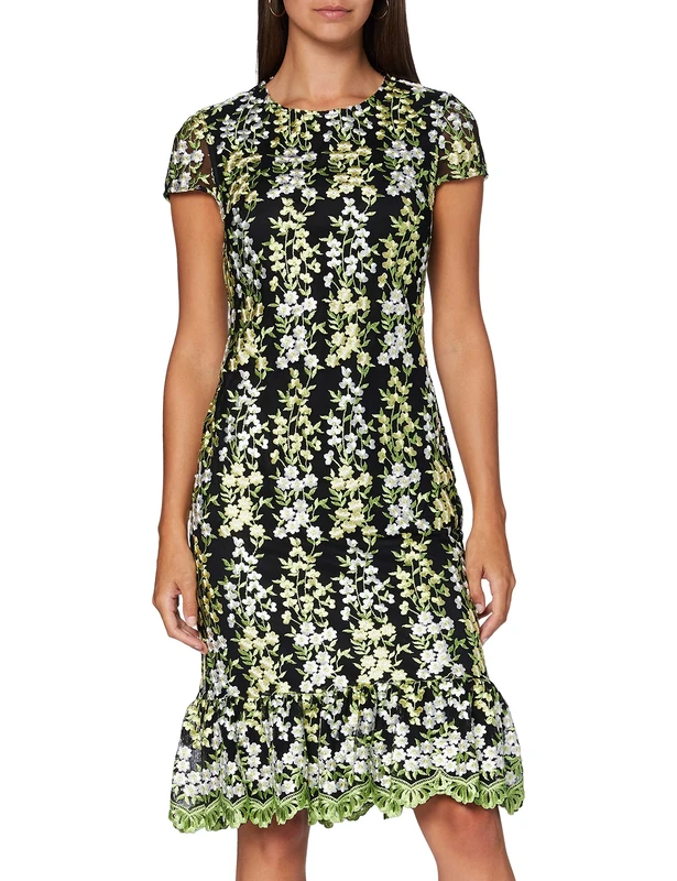 Gina Bacconi Women's Beretta Cocktail Dress, Multi, 12