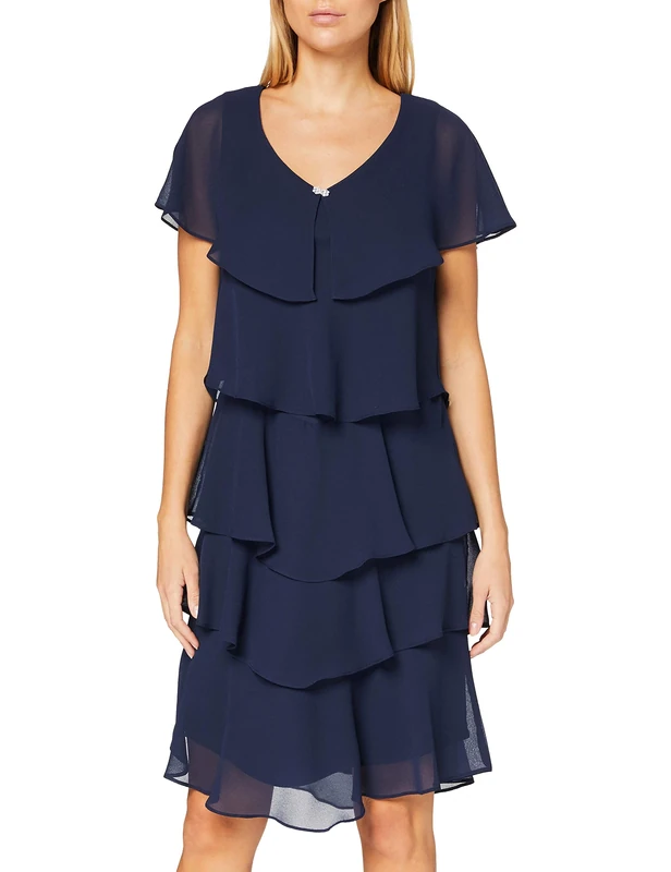 Gina Bacconi Women's Lona Cocktail Dress, Navy, 16
