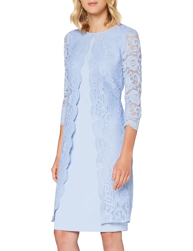 Gina Bacconi Women's Mavis Mother of The Bride Dress, Nordic Blue, 12