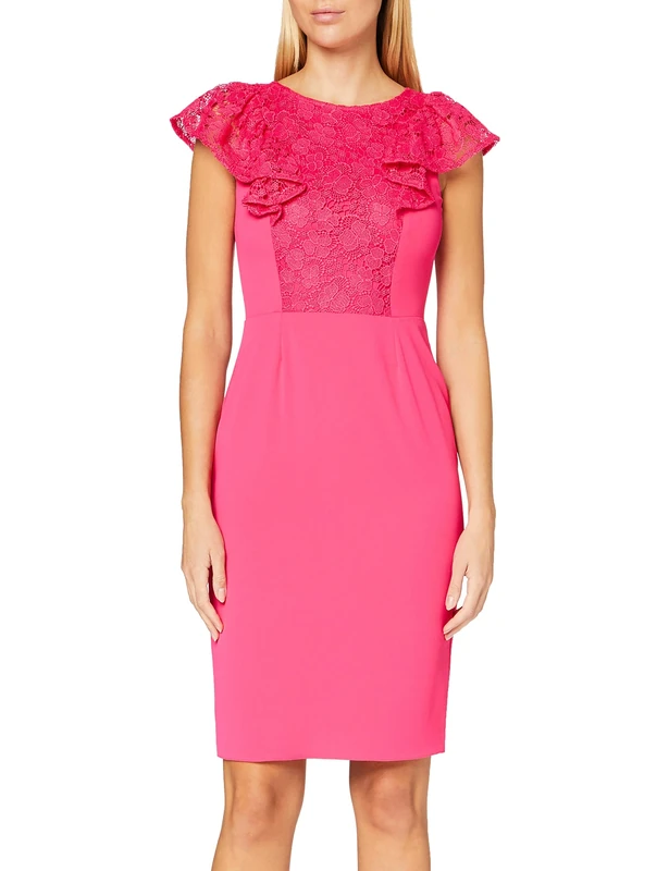 Gina Bacconi Women's Brandi Cocktail Dress, Fucshia Rose, 08