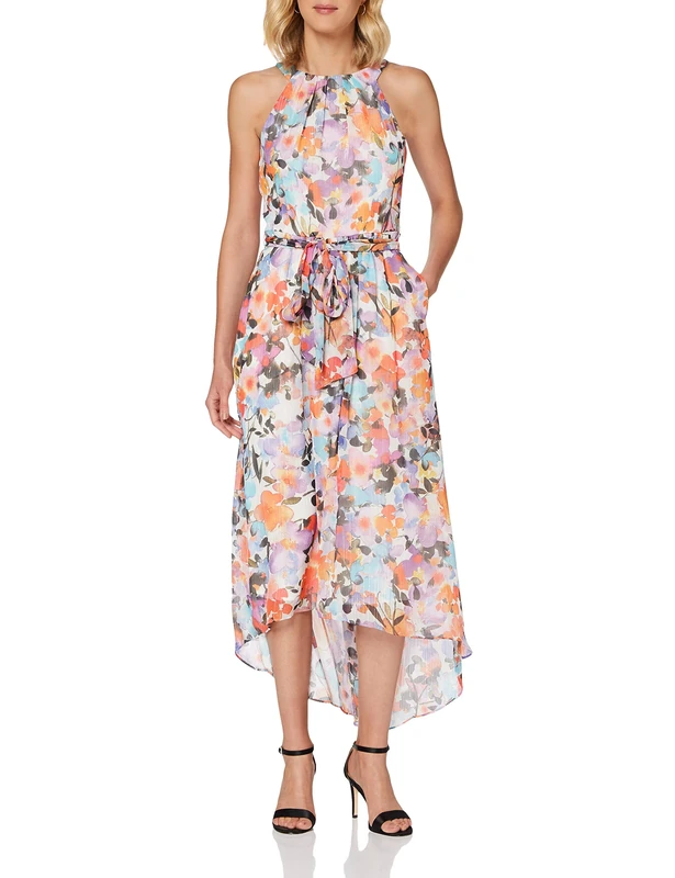 Gina Bacconi Women's Rafia Cocktail Dress, Multi, 16