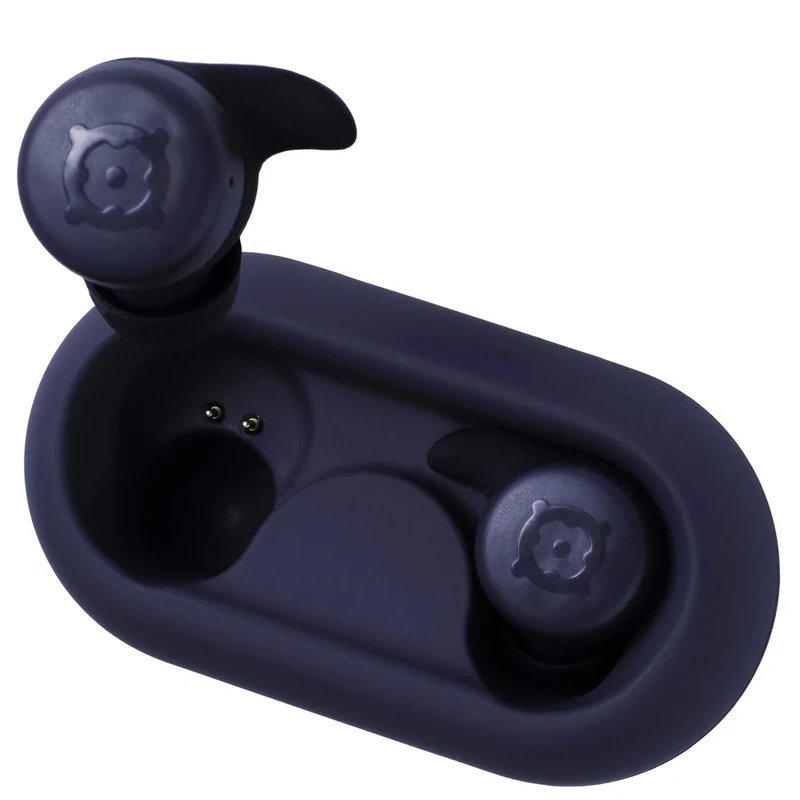 Boompods BOOMBUDS X True Wireless - Bluetooth Earbuds IPX 6 Water Resistant/Sweatproof Ergofit, Portable Magnetic Charging Case, Best Sports Earphones blue one size