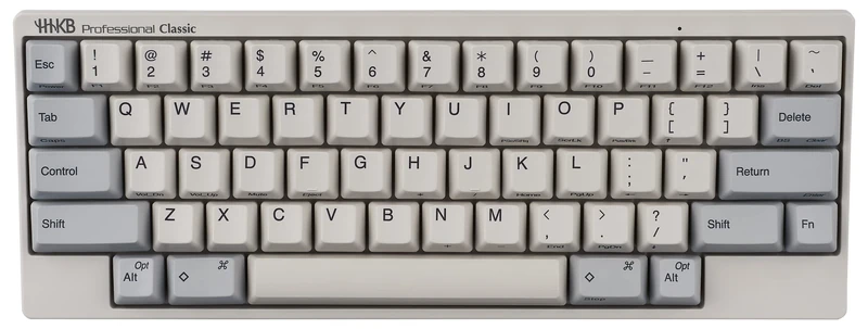 HHKB Classic Keyboard, Printed Keycaps, Professional Mechanical 60% Keyboard, Compact, USB-C (White)