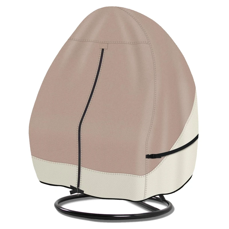 Porch Shield Patio Hanging Egg Chair Cover - Waterproof Outdoor Double Seat Wicker Swing Egg Chair with Stand Protector