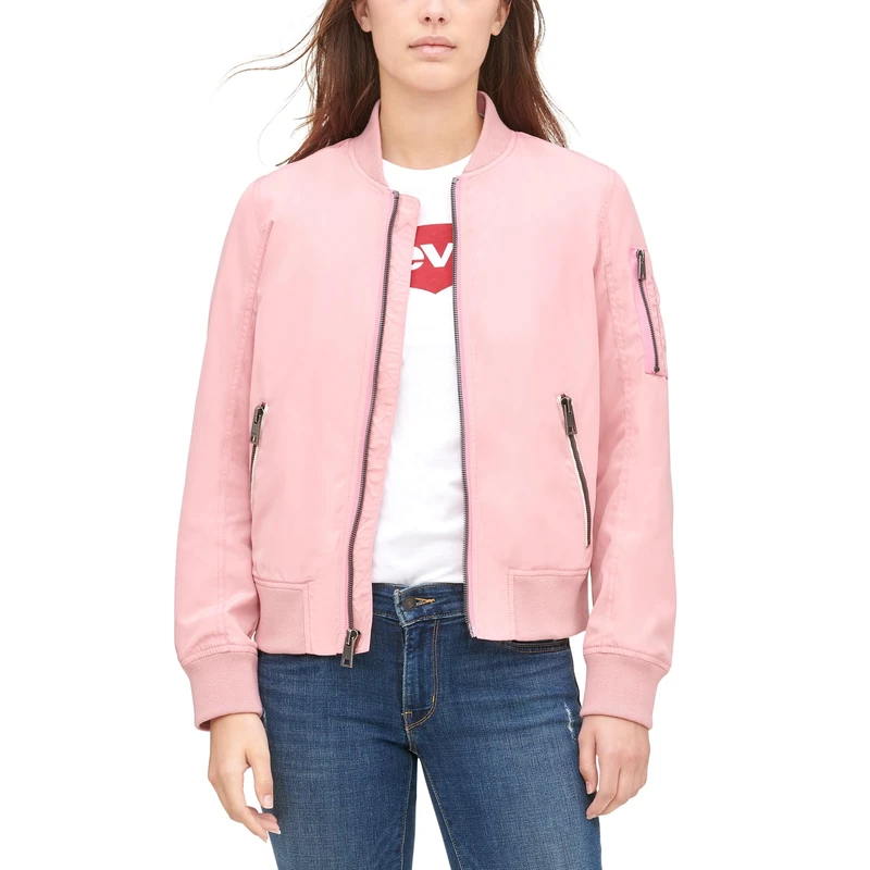 Levi's Women's Melanie Newport Bomber Jacket (Regular & Plus Size), Dusty Rose, 1x