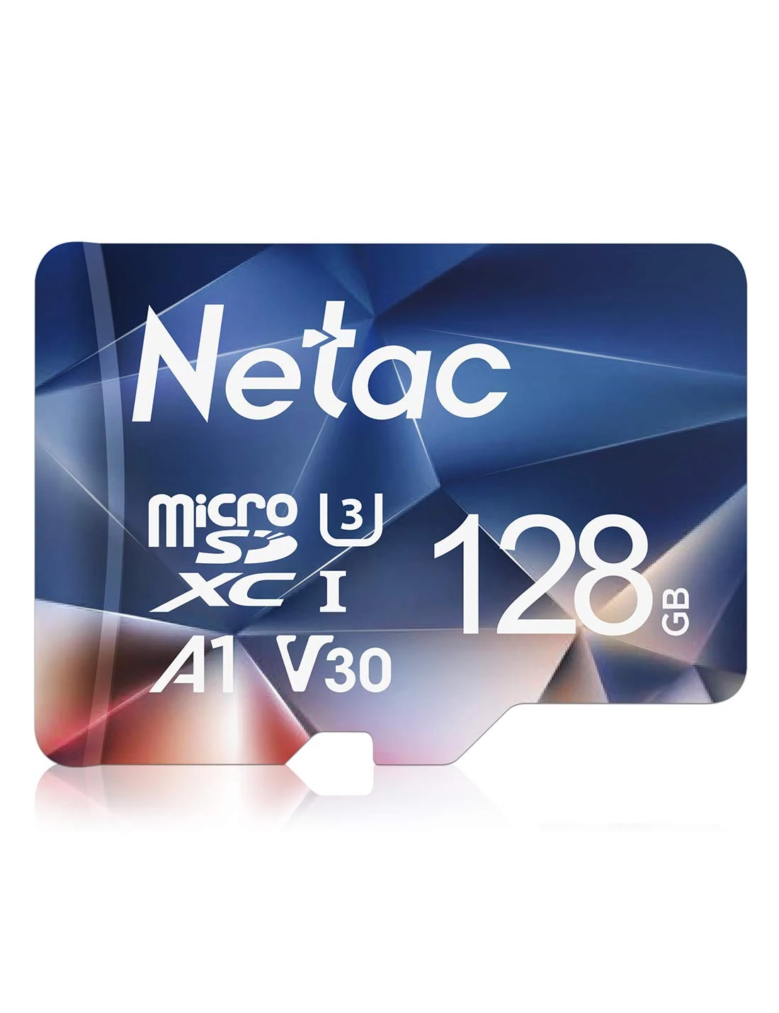 Netac 128GB MicroSDHC Memory Card, Micro SD Card R/W up to 100/50MB/s, TF Card 4K Full HD Video Recording, UHS-I, C10, U3, A1, V30, for Camera, Smartphone, Security System, Drone, Dash Cam
