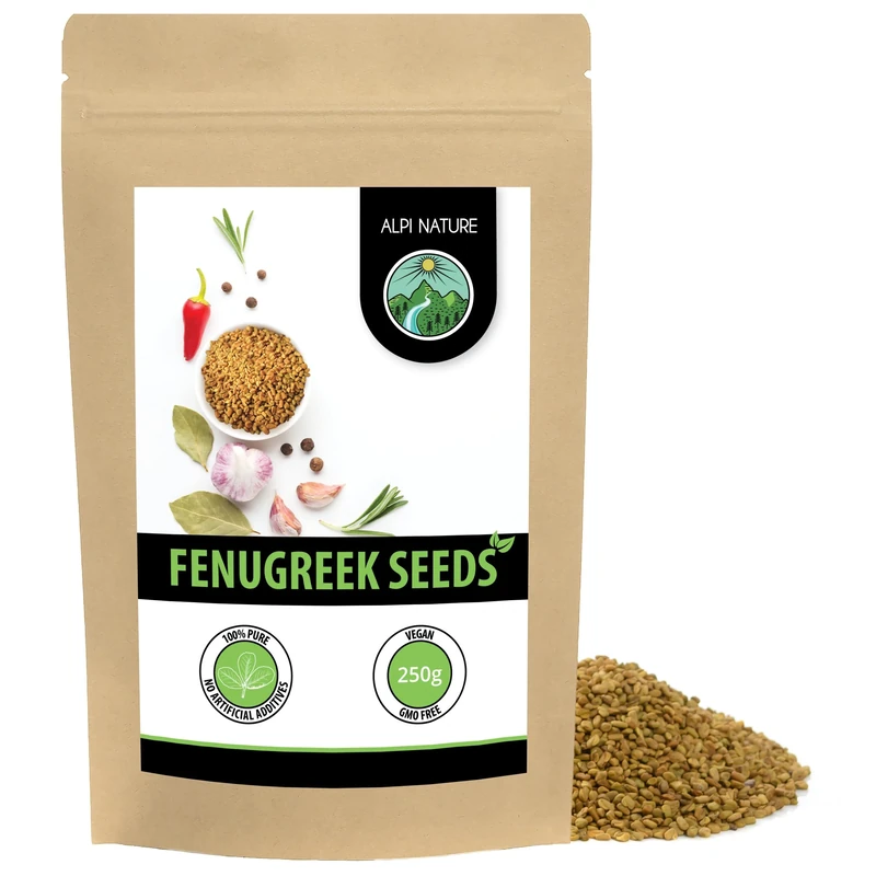 Alpi Nature Fenugreek Seed 250g 8.8 oz, Whole Raw Methi Seeds, Whole Fenugreek Seeds for Cooking