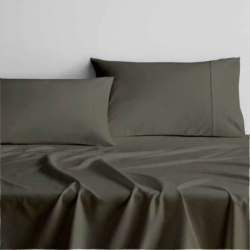 Rv King Sheets 72 X 80 -Rv King Sheets Cotton,4 Pcs Cotton Bed Sheet Set to Fit Upto 15" Deep Mattress : Rv King72 X 80" -Dark Grey Solid