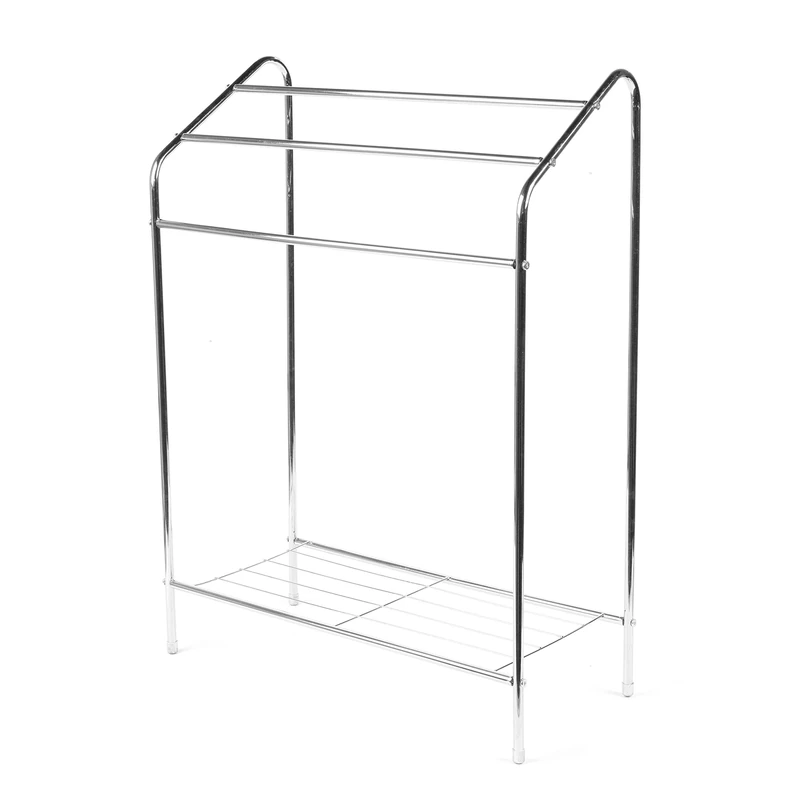 Beldray COMBO-5747 3 Tier Towel Rail with Rack, 60 cm x 28.5 cm x 83 cm, Chrome, Set of 4