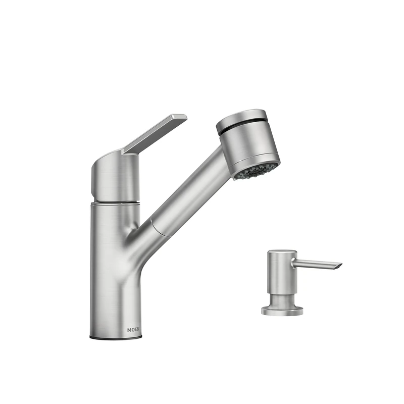 Moen Sombra Power Clean spot Resist Stainless Finish pullout Kitchen Faucet