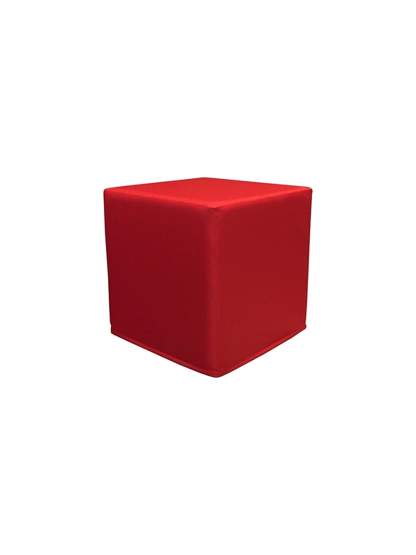 PanQube Module 7-RD Pufa Verona 39 Footstool without Embroidery, Red, 39 cm x 39 cm x 39 cm - Image 1