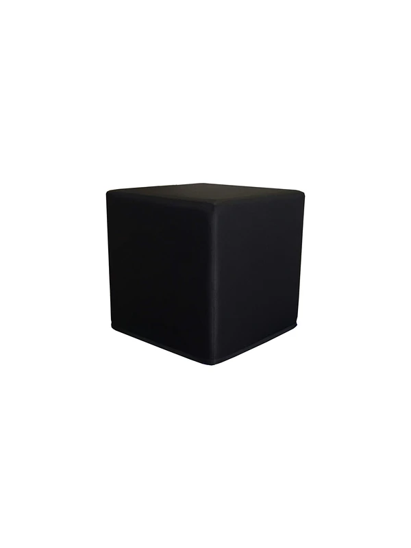 PanQube Module 8-BL Pufa Verona 45 Footstool without Embroidery, Black, 45 cm x 45 cm x 45 cm