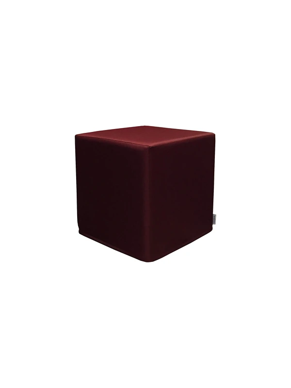 PanQube Module 8-DR Pufa Verona 45 Footstool without Embroidery, Dark Red, 45 cm x 45 cm x 45 cm - Image 1