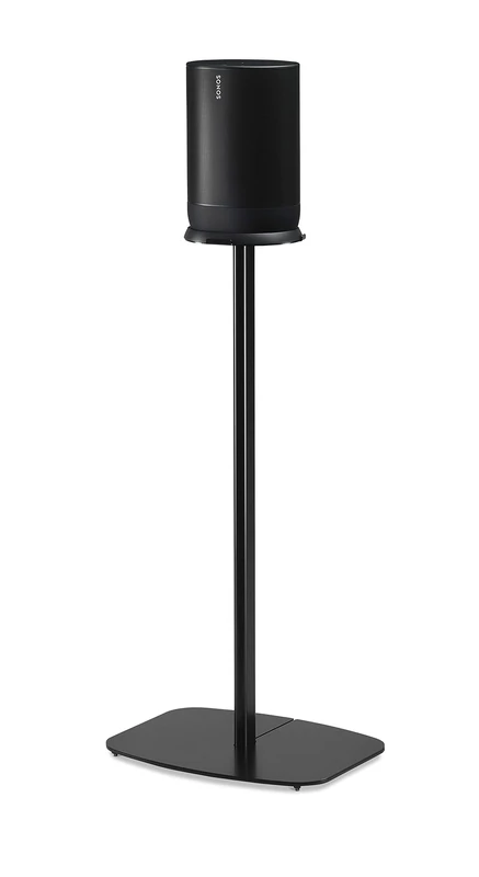 Flexson Floor Stand for Sonos Move in Black. Suitable for soft and hard floors with cable management
