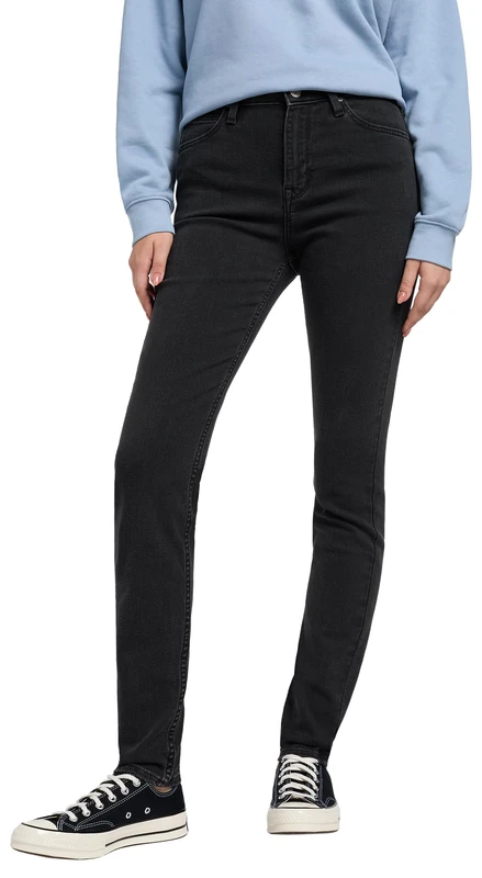 Lee Damen Scarlett HIGH Jeans, Washed Black, 26W / 33L