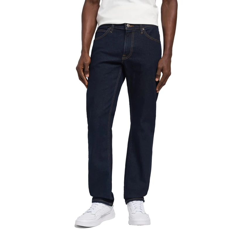 Lee Mens Daren Zip Fly Jeans, Rinse Denim Blue, 42W / 34L UK - Image 1