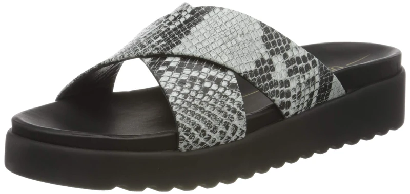 Buffalo Javia, Women’s Flat Sandal, BLACK / WHITE, 3.5 UK (36 EU) - Image 1