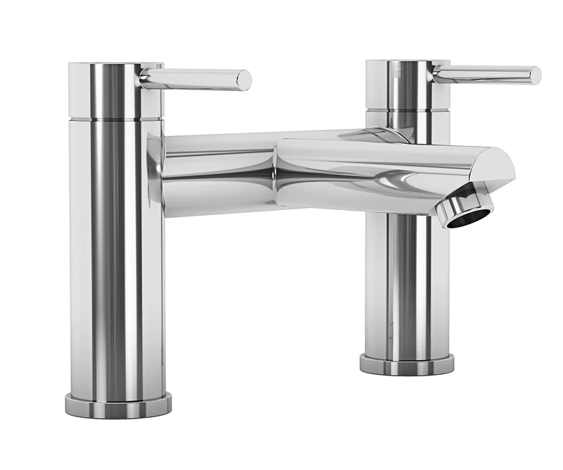 Aqualisa CB.DBF.19 Deck Mounted Bath Filler Taps Bathroom, Chrome