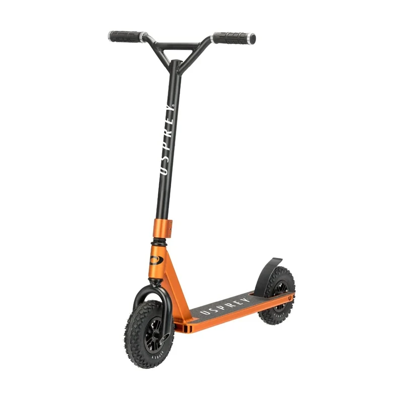 Osprey Dirt Scooter | for Adults and Beginners Scooter with Chunky Road Tyre Off Road All Terrain Pneumatic Trail Tires and Aluminium Deck, Multiple Colours, Orange