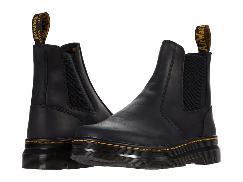 Dr. Martens Unisex Chelsea Boot Combat, Black Wyoming, 6UK