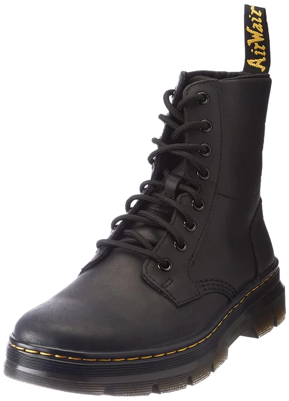 Dr. Martens Unisex Lace Fashion Boot, Black Wyoming, 4 UK