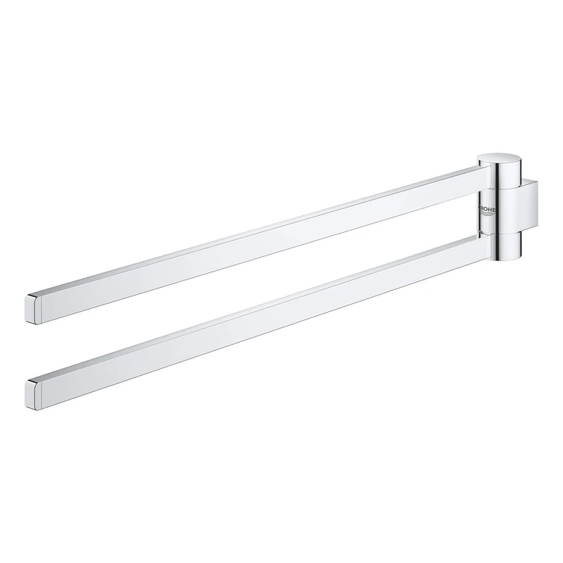 GROHE Selection Double Towel Holder with Two Swivel Arms, Concealed Fastening, Chrome 41063000