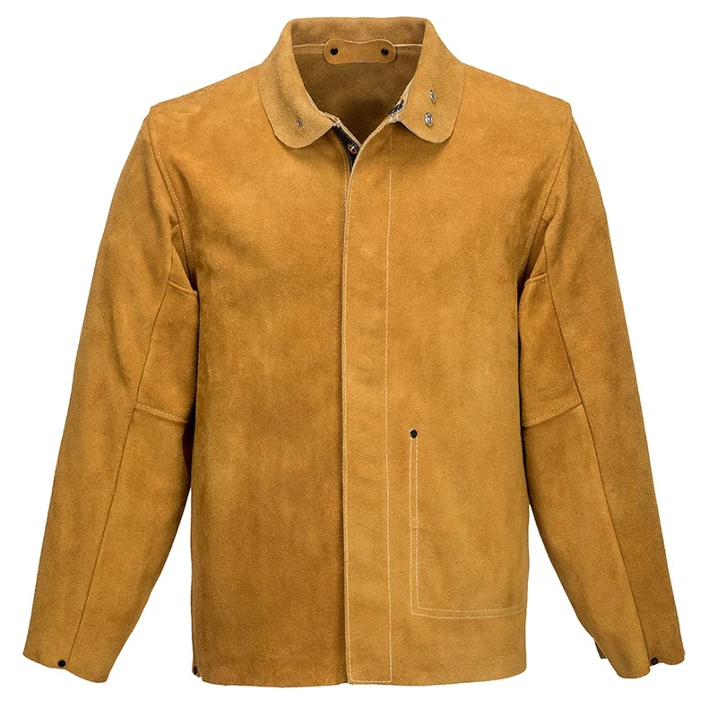 Portwest Leather Welding Jacket, Size: L, Colour: Tan, SW34TARL