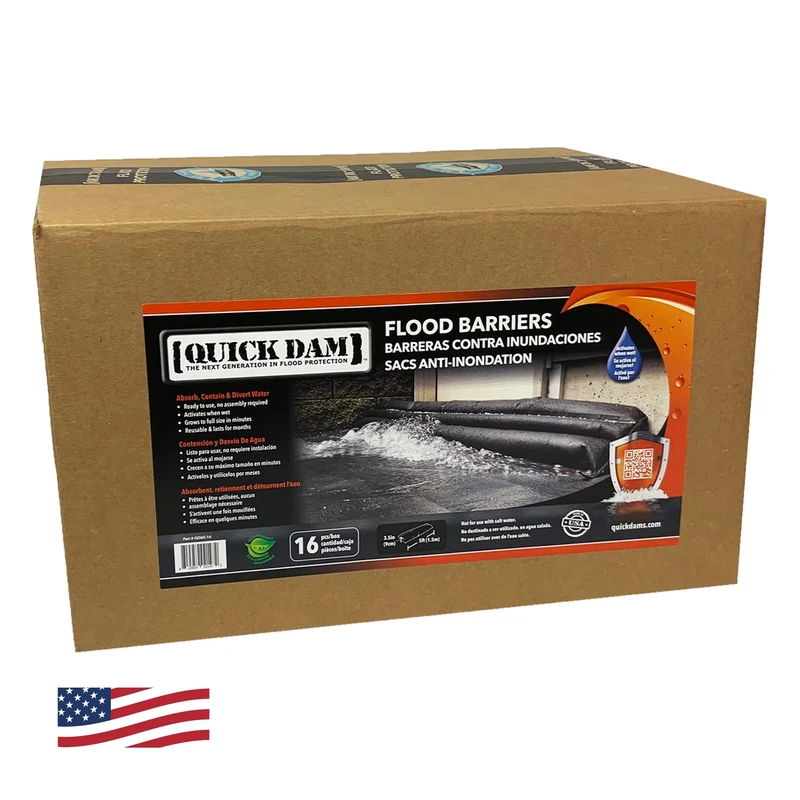 Quick Dam QD65-16 Flood Barrier, Black