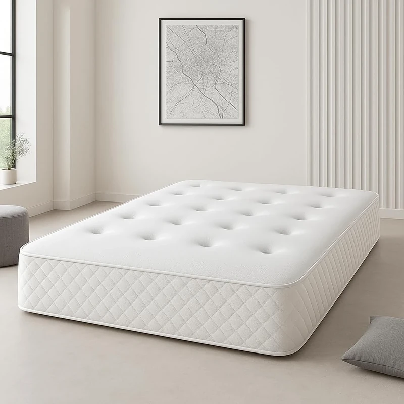 Divan Beds Deals 9“ Spring Memory Foam Mattress for the Ultimate Sleep Experience |-3ft, 4ft, 4ft6, 5ft, 6ft (3ft Single)