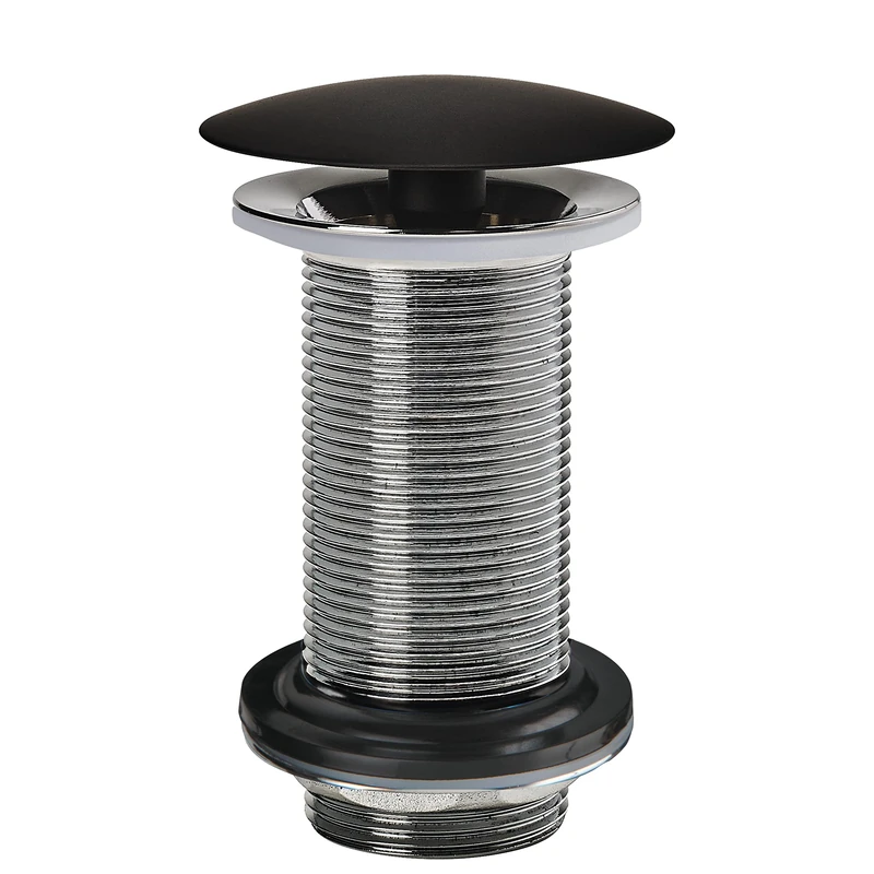 Wirquin 30723915 Sink Plug Design Brass Black Free Flow 100 mm Black